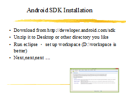 Android SDK Installation