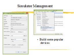 Simulator Management