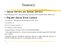 Sensors(1)